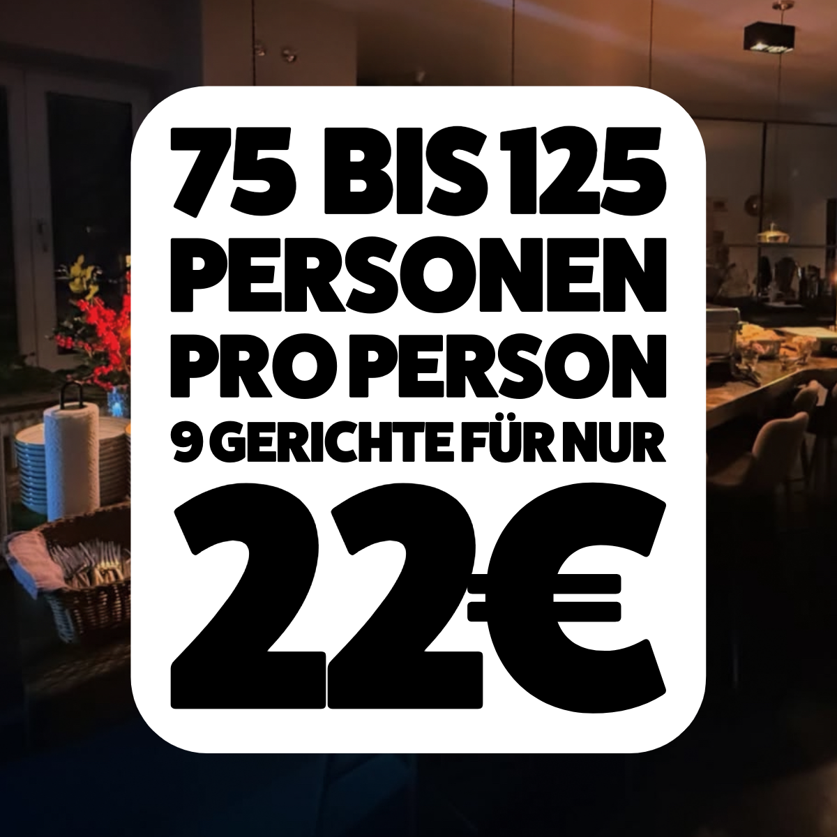 Halal Catering München 75 bis 125 Personen für 22€ pro Person